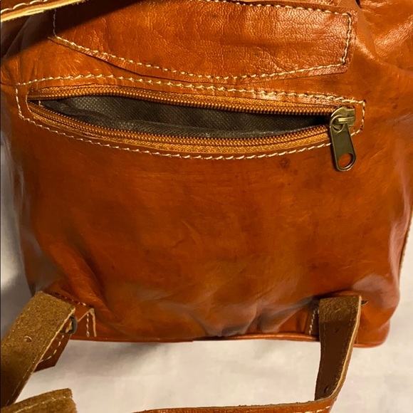 Moroccan Leather Backpack - Picture 6 of 14